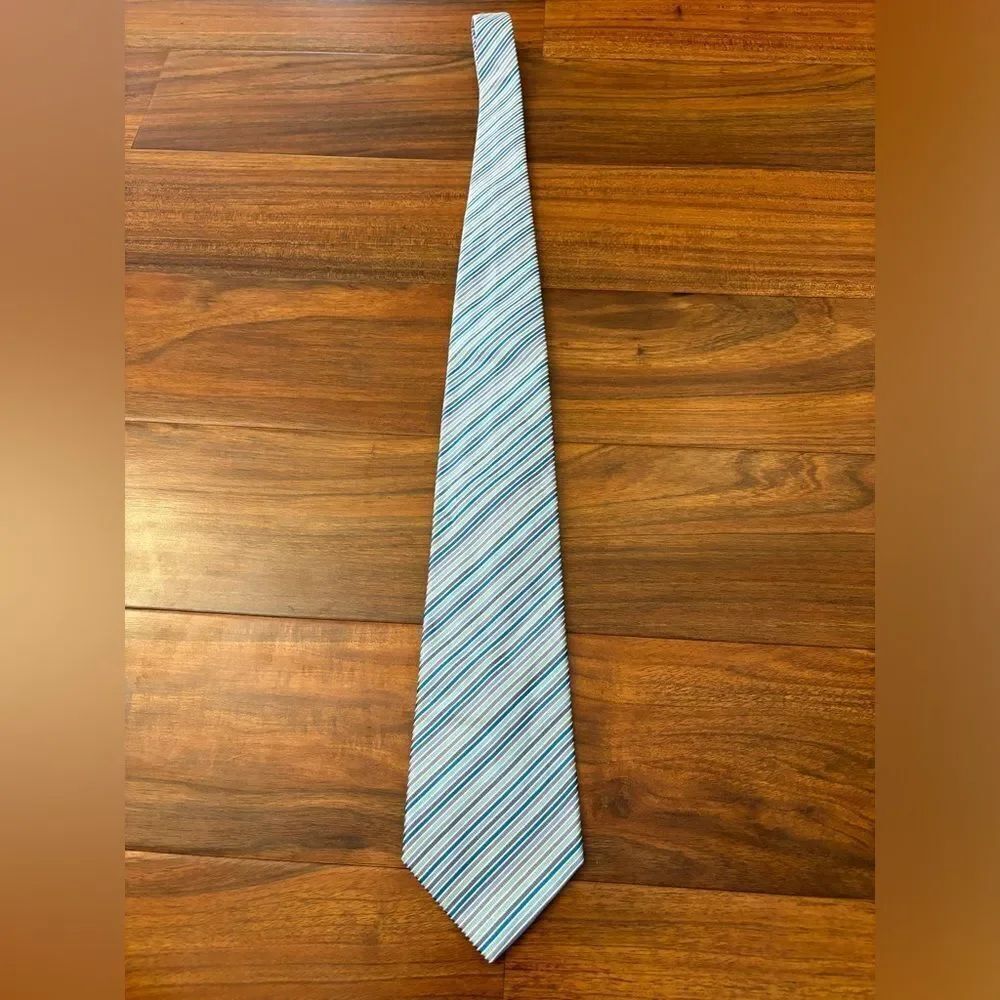 Banana Republic blue stripe neck tie NWT